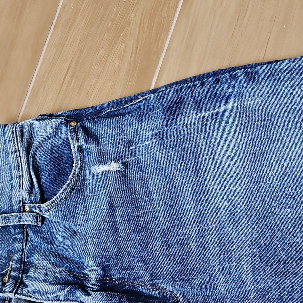Kut from the Kloth Sienna Blue Cuffed Wide Leg Denim 4 - Picture 3 of 10